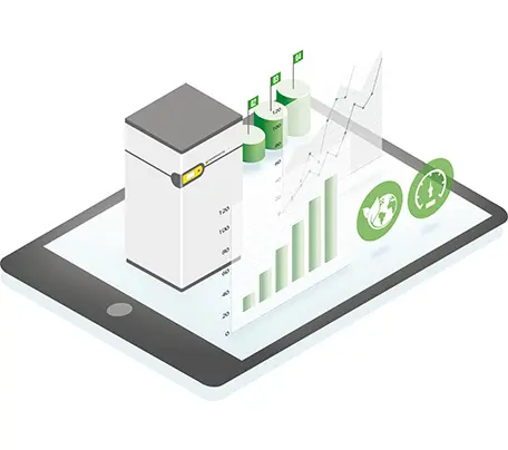 Heat pump, diagrams, and symbols can be viewed in 3D on a tablet. 