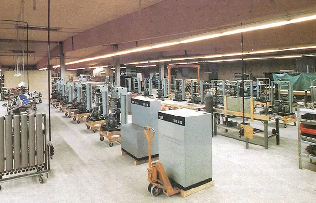 First Waterkotte production hall at the location in Herne in the nineties.