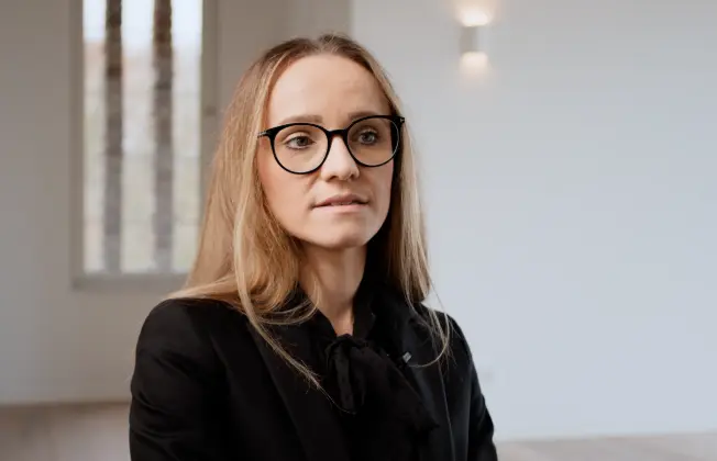 Building owner and architect during an interview.